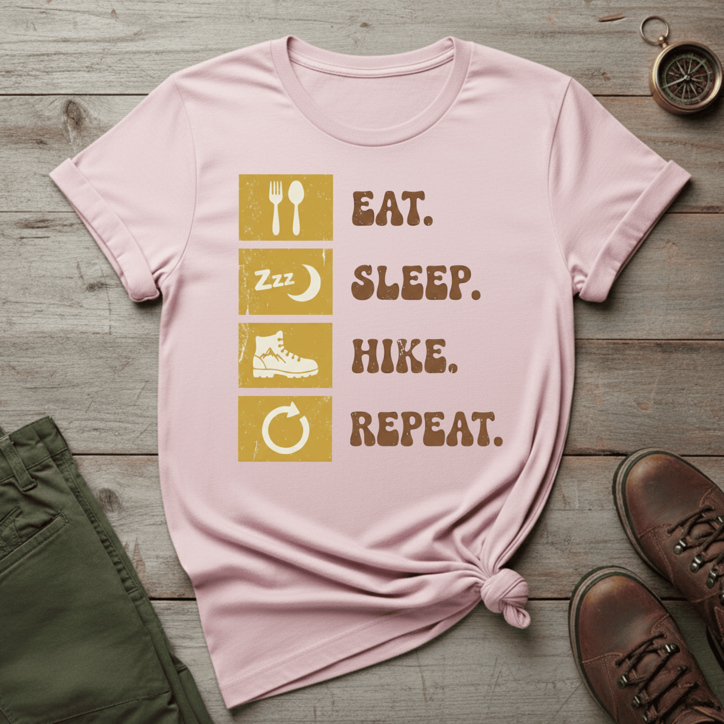 Eat. Sleep. Hike. Repeat. T-Shirt