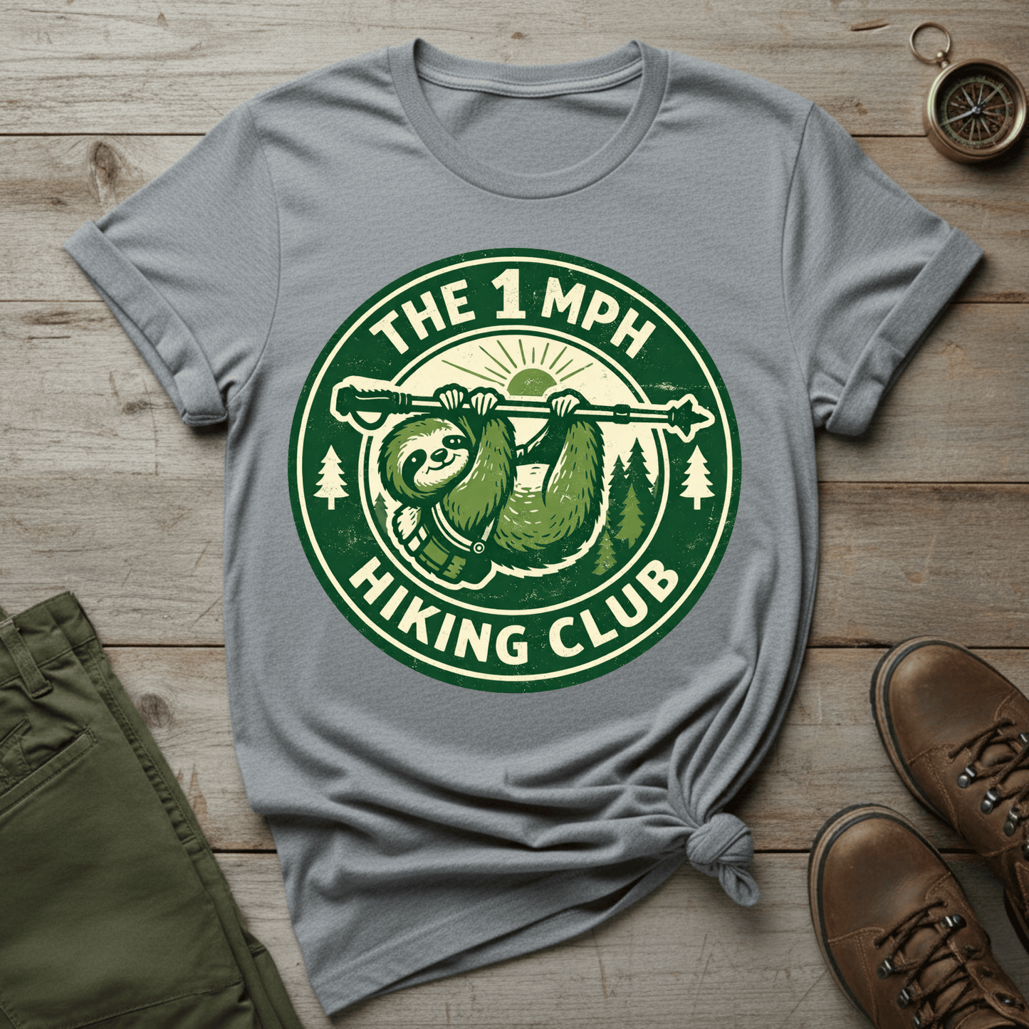 The 1 MPH Hiking Club Hiking T-Shirt