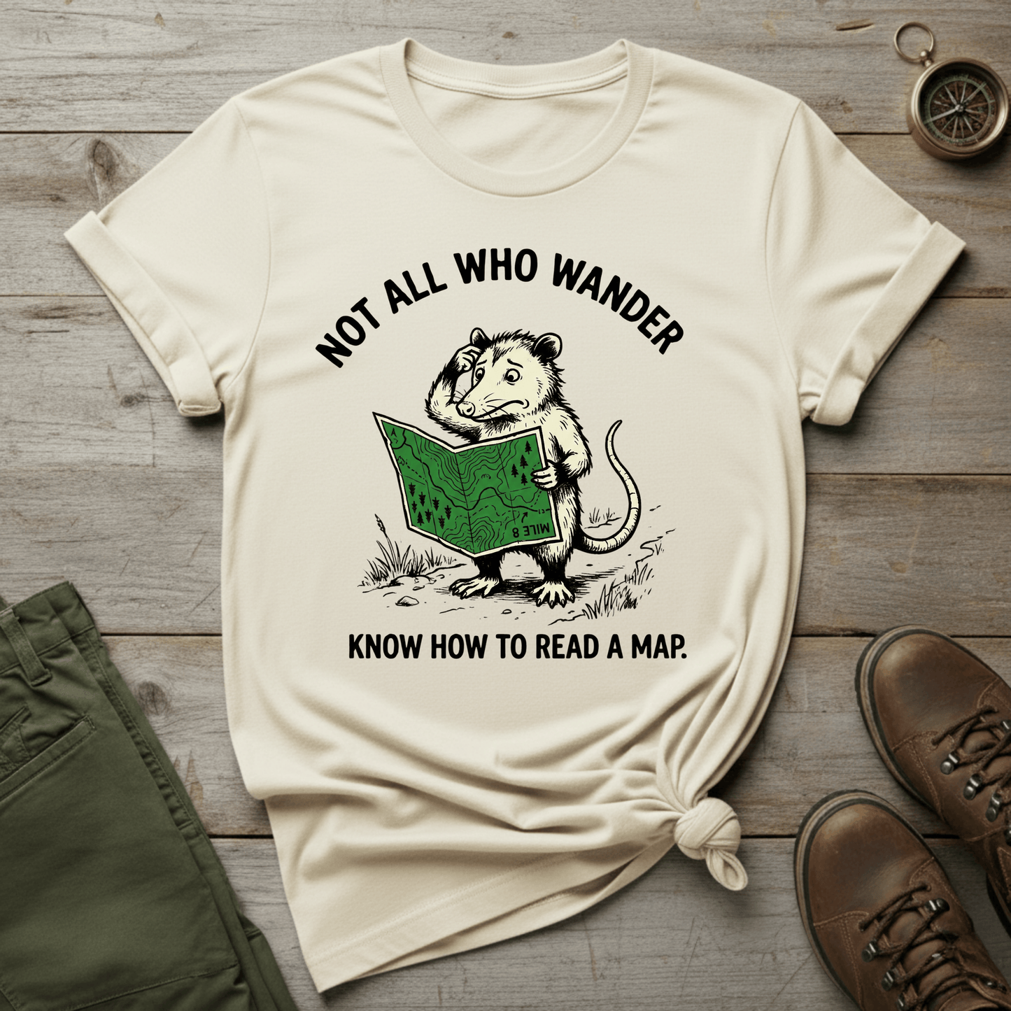 Not All Who Wander Know How to Read a Map T‑Shirt
