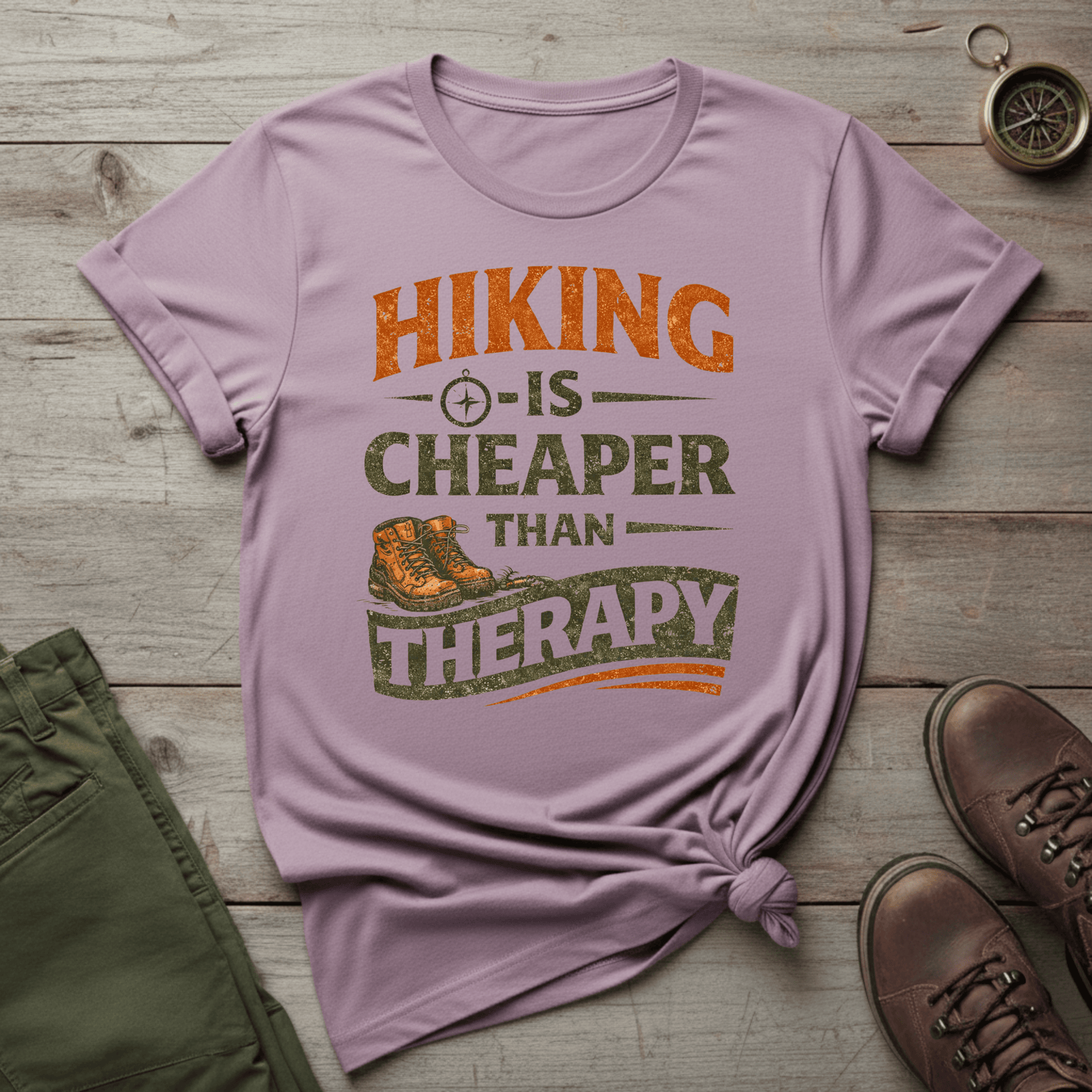 Hiking Is Cheaper Than Therapy T-Shirt