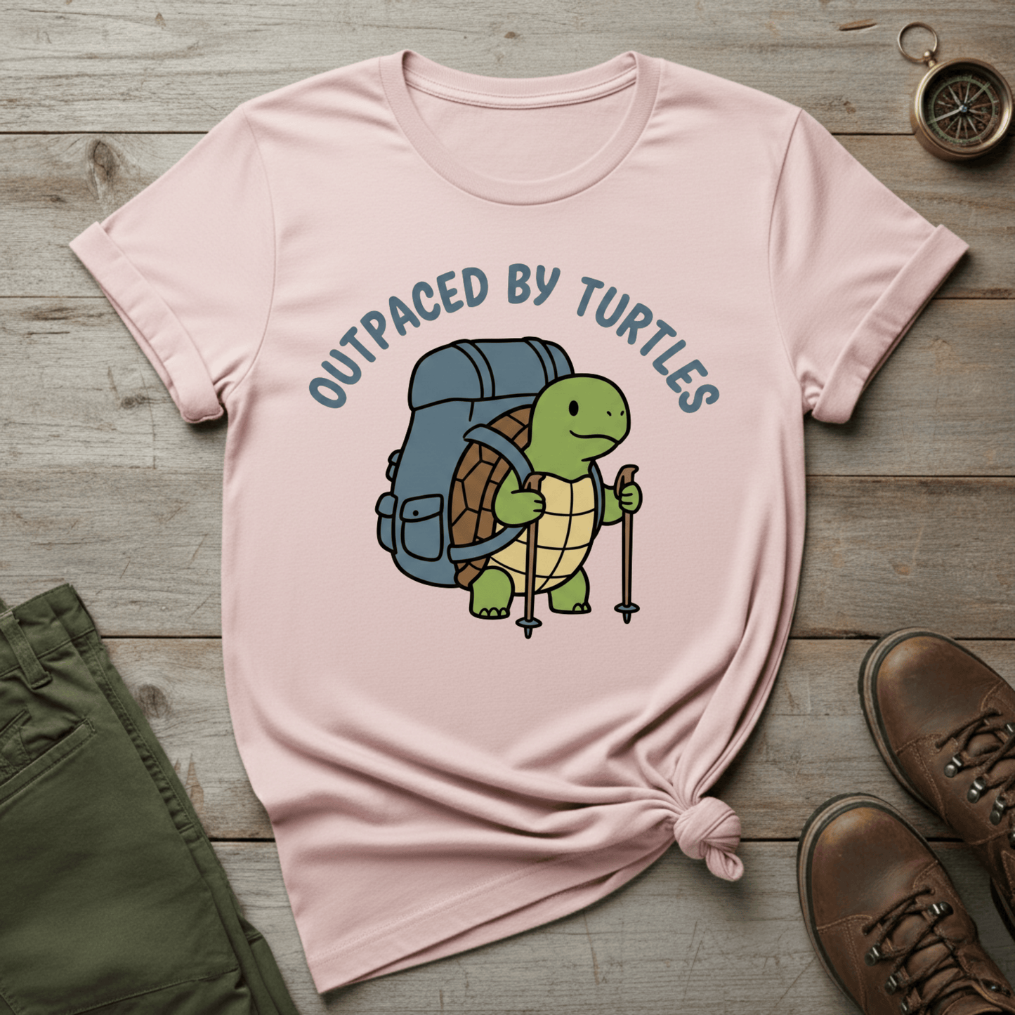 Outpaced By Turtles Hiking T‑Shirt