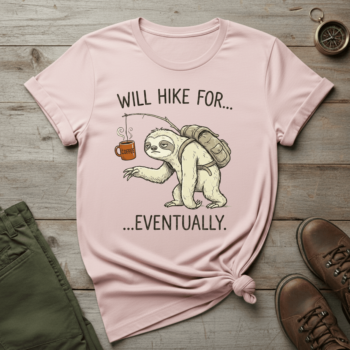 Will Hike For... Eventually T-Shirt