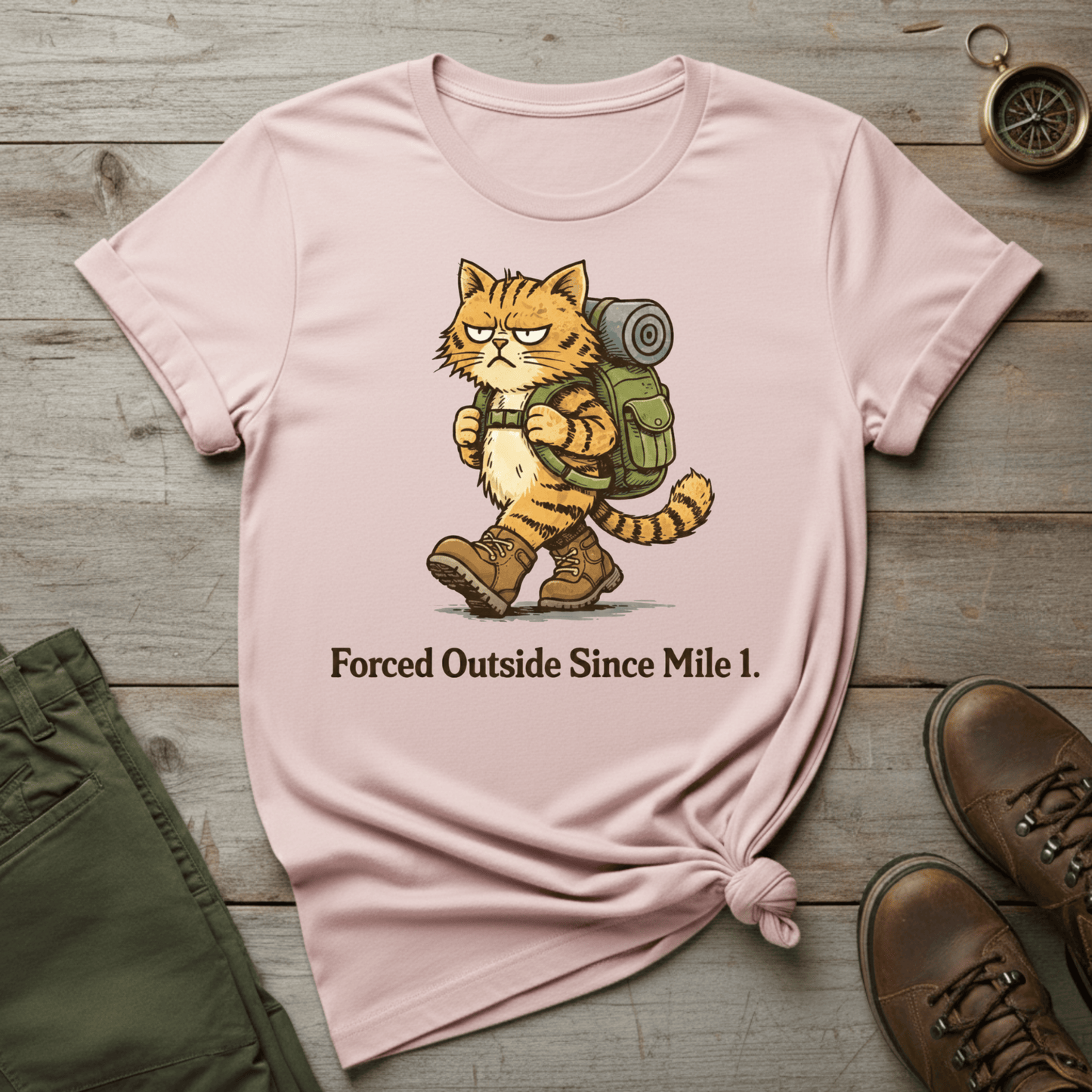 Forced Outside Since Mile 1  T-Shirt