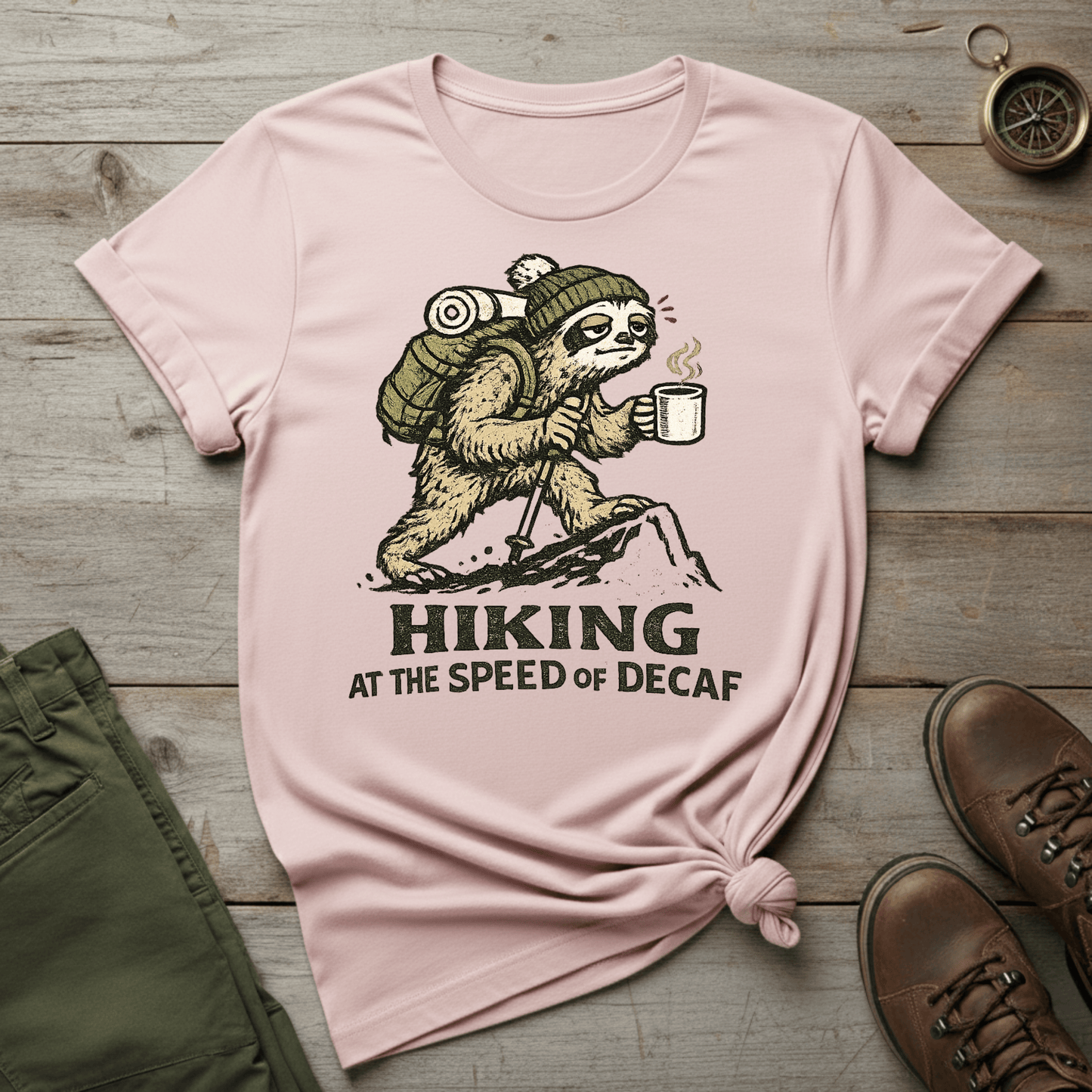Hiking at the Speed of Decaf T-Shirt