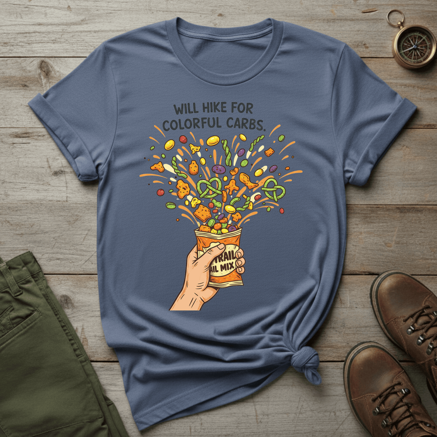 Will Hike for Colorful Carb T-Shirt