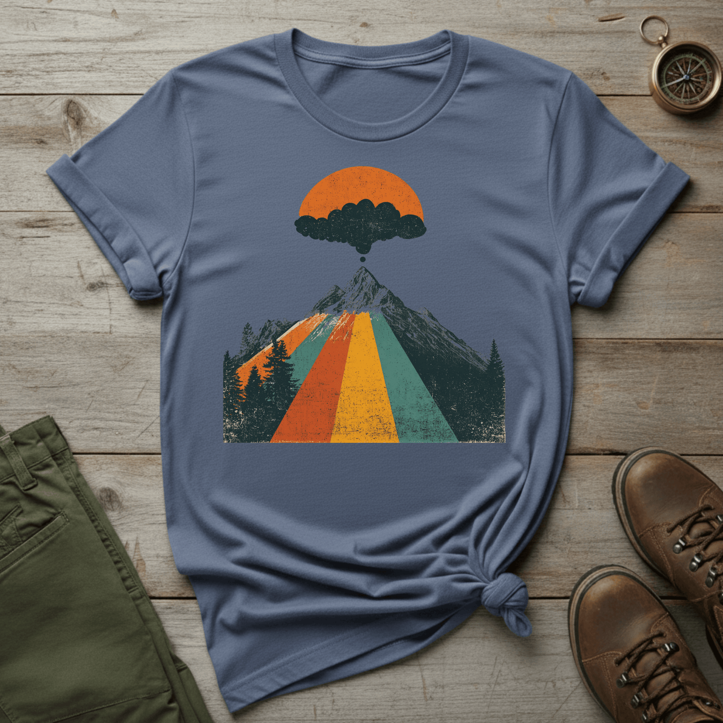 Retro Mountain Sunset T-Shirt