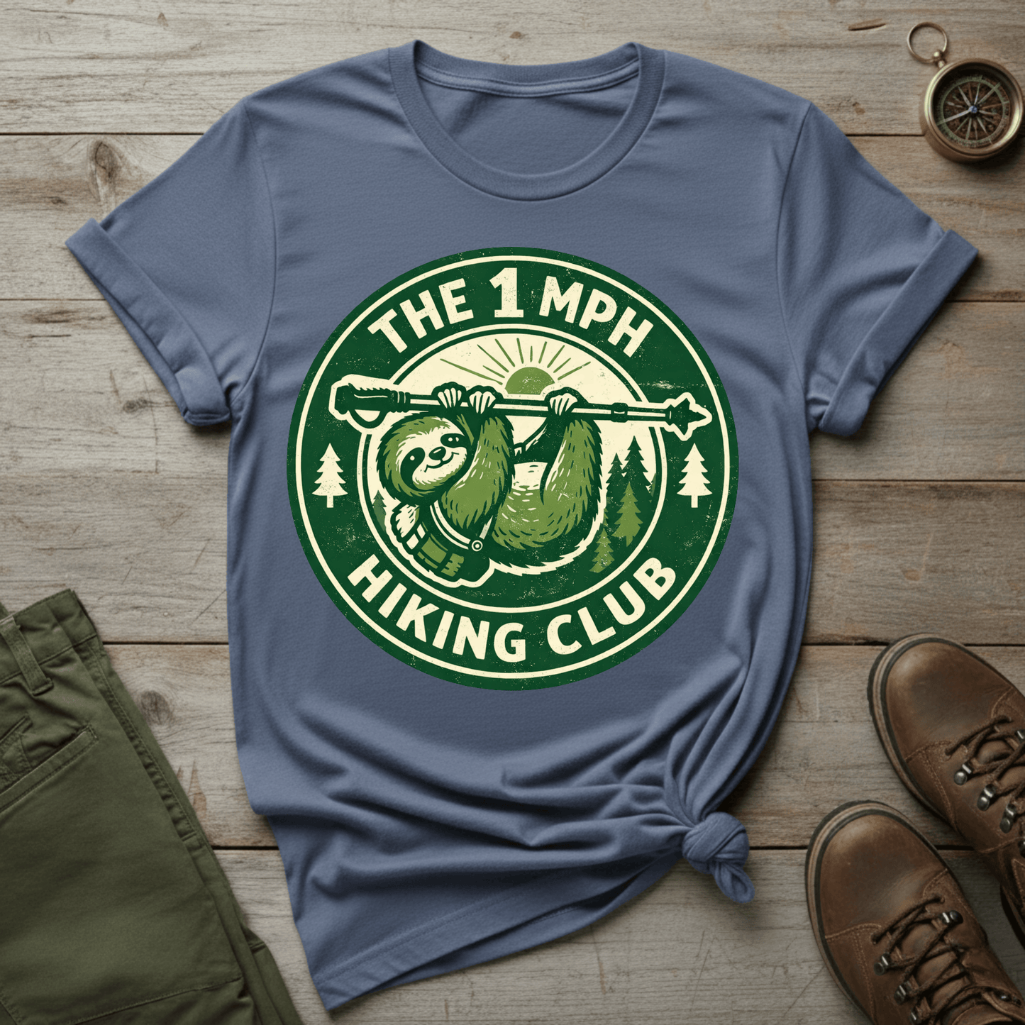 The 1 MPH Hiking Club Hiking T-Shirt