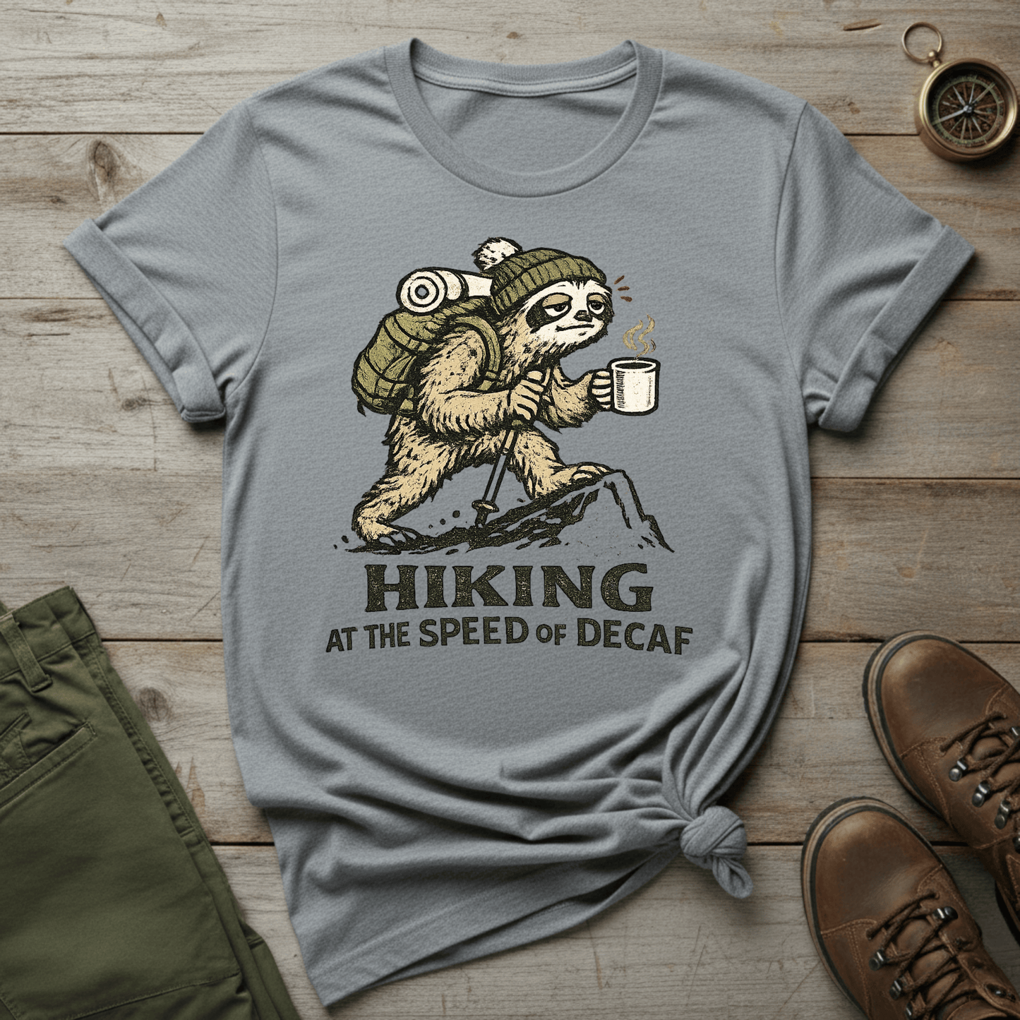Hiking at the Speed of Decaf T-Shirt