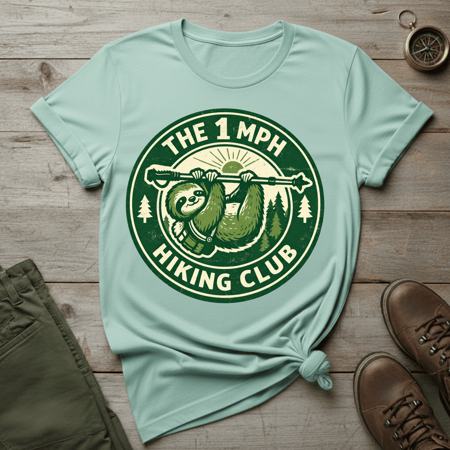 The 1 MPH Hiking Club Hiking T-Shirt