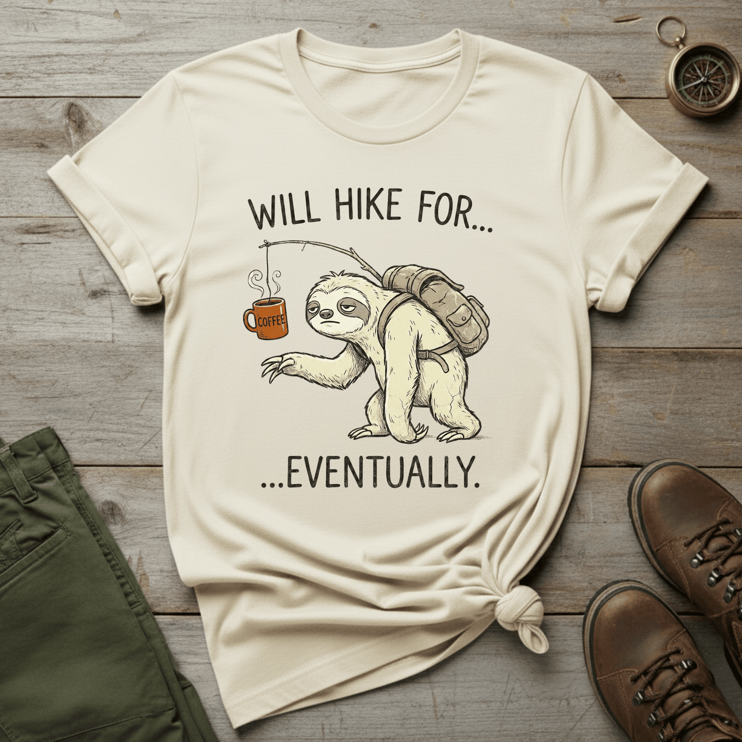 Will Hike For... Eventually T-Shirt