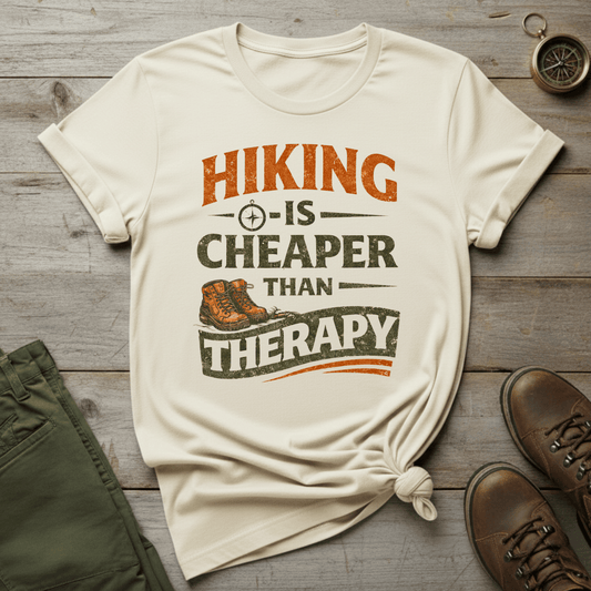 Hiking Is Cheaper Than Therapy T-Shirt