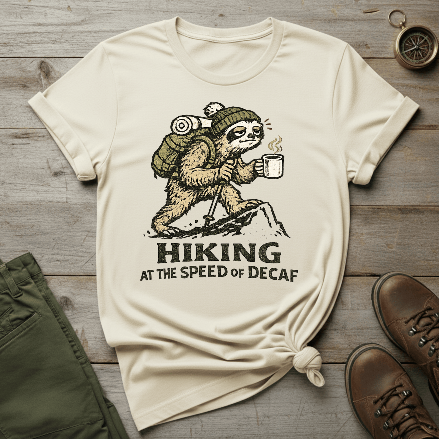 Hiking at the Speed of Decaf T-Shirt