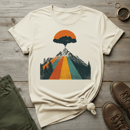Retro Mountain Sunset T-Shirt