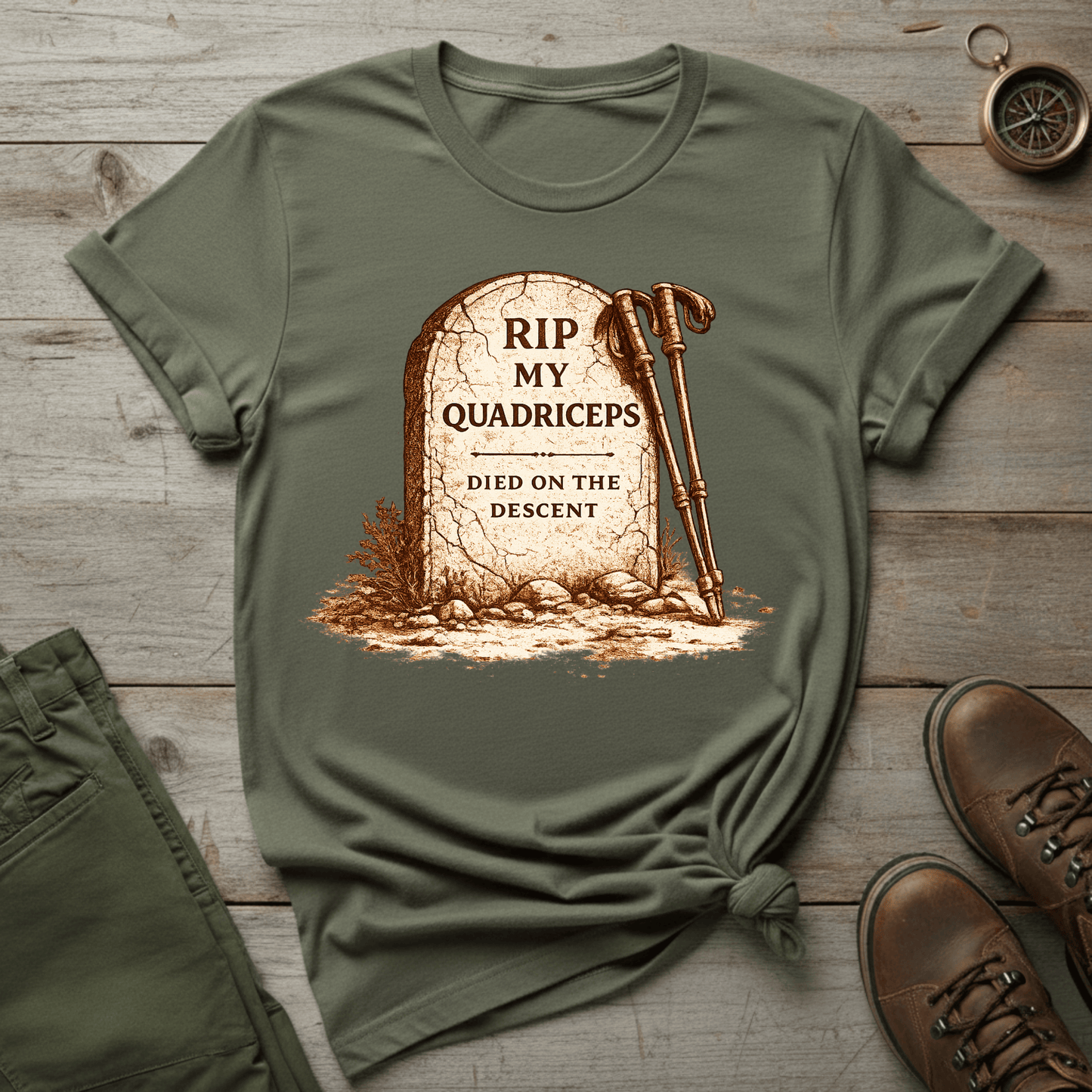 RIP My Quadriceps, Died on the Descent T-Shirt