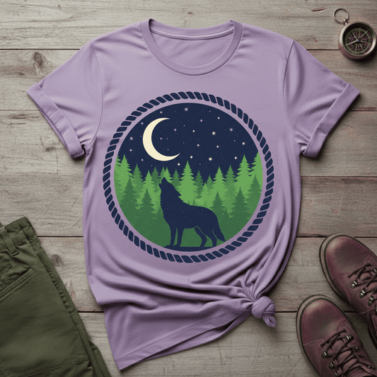 Howling Wolf In The Night T-Shirt
