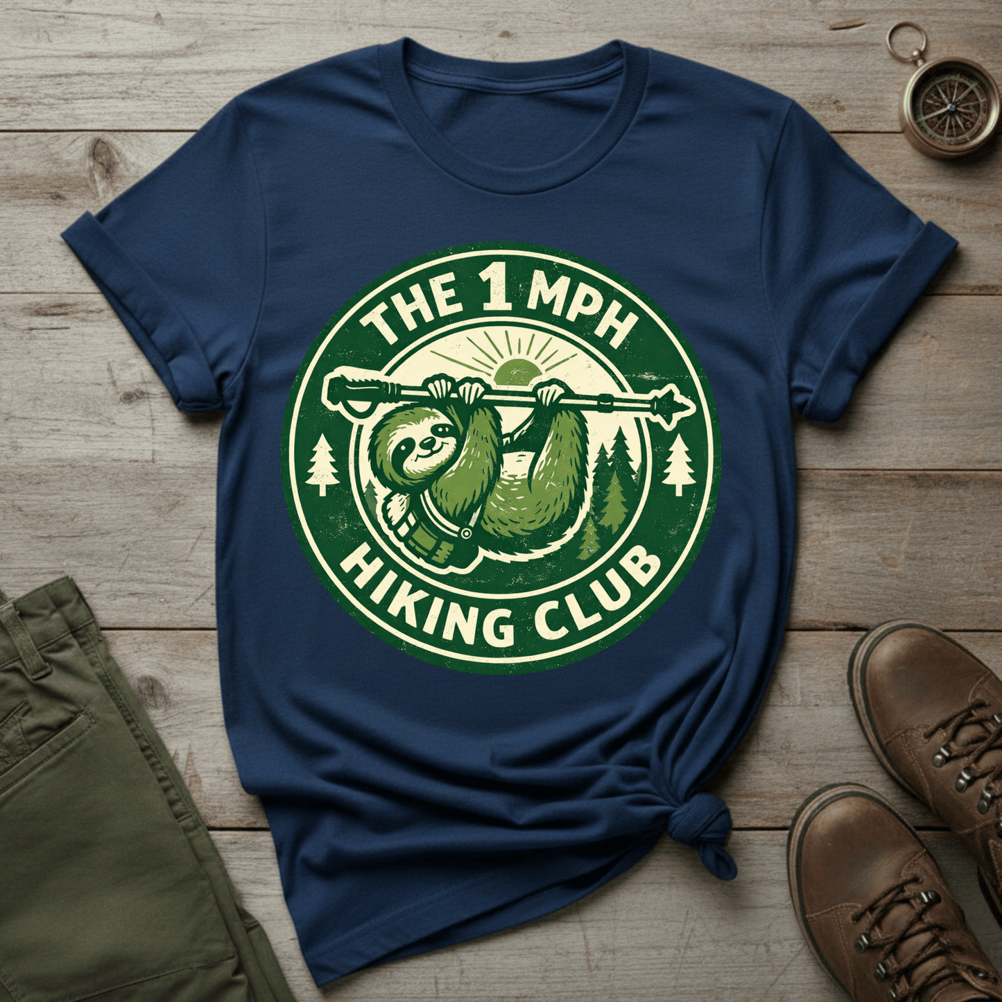 The 1 MPH Hiking Club Hiking T-Shirt