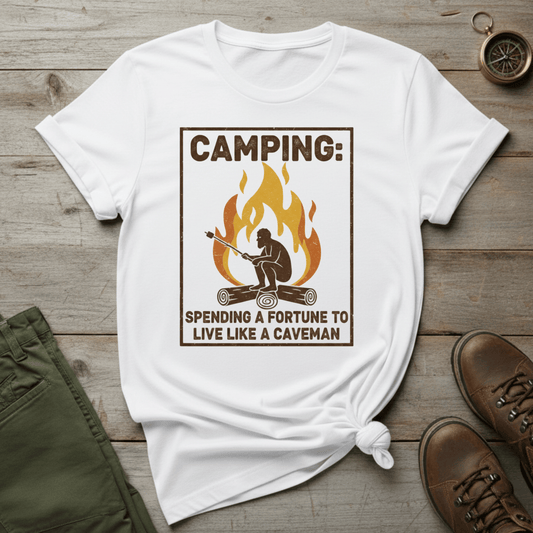Spending a Fortune to Live Like a Caveman T-Shirt