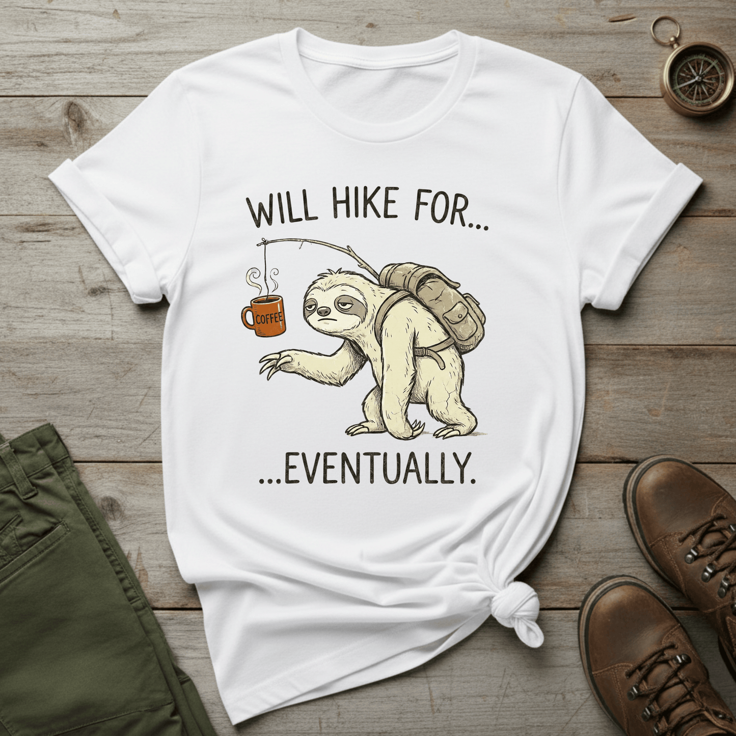 Will Hike For... Eventually T-Shirt