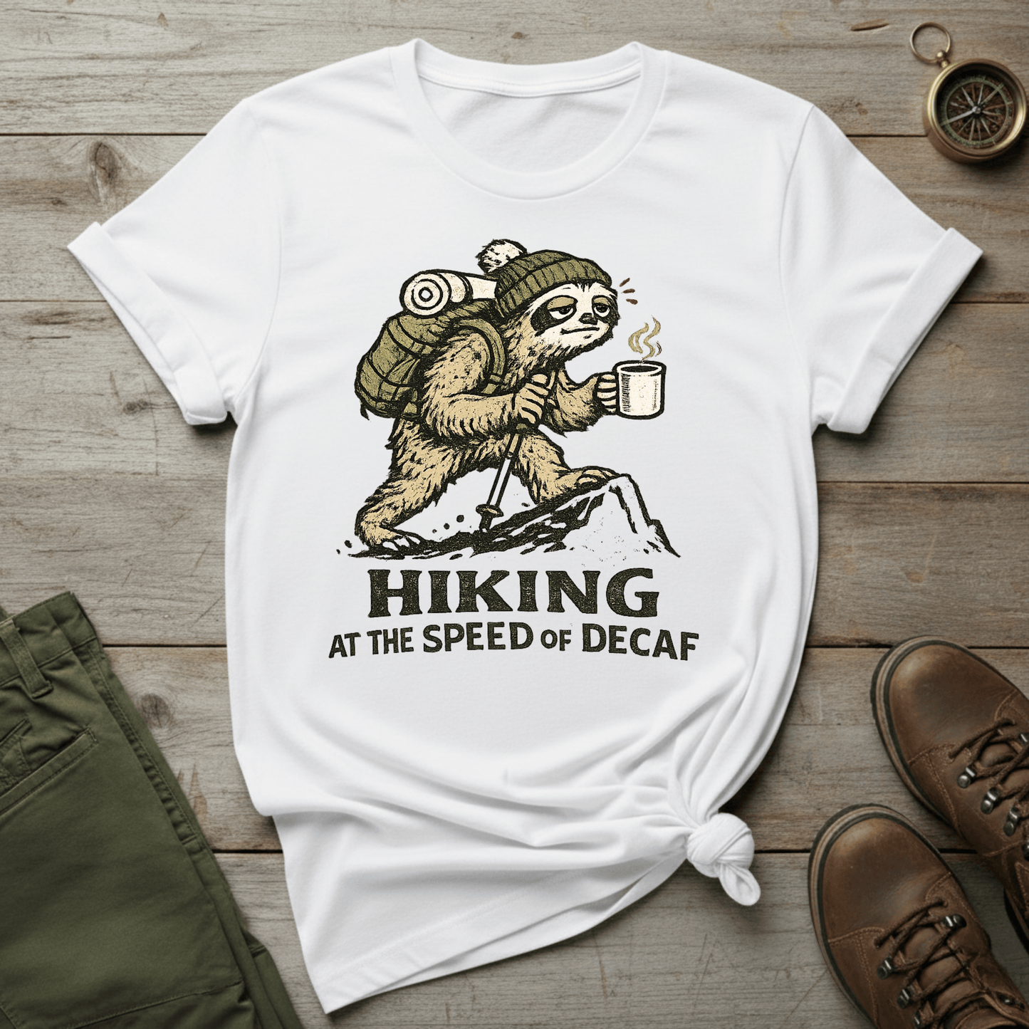 Hiking at the Speed of Decaf T-Shirt