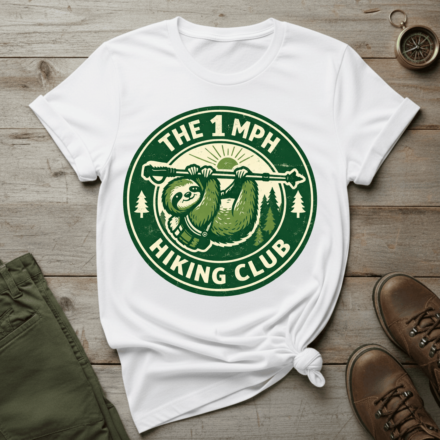 The 1 MPH Hiking Club Hiking T-Shirt